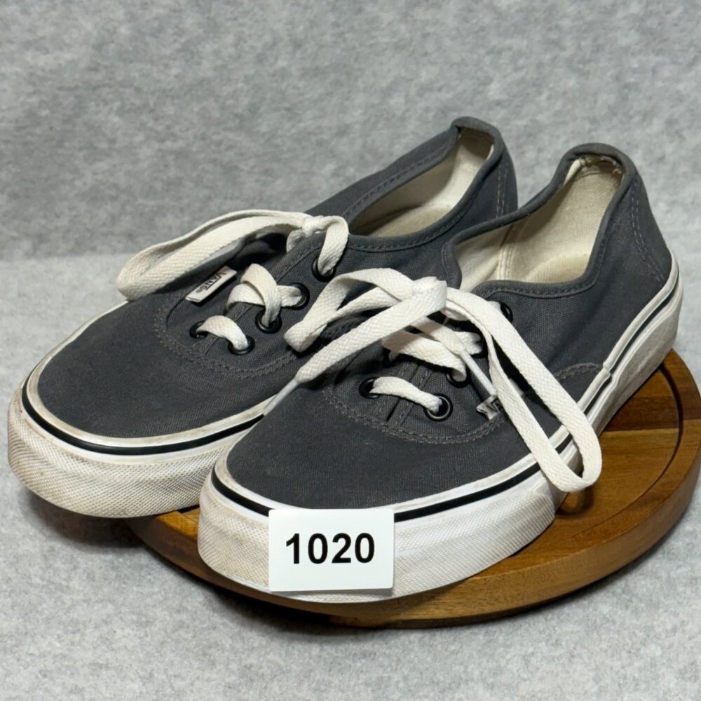 Vans Off The Wall Gray Canvas Lace-Up Sneakers Size 5 Mens Or 6.5 Womens - Picture 11 of 11